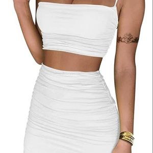 White Two Piece Dress